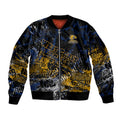 West Coast Eagles Sleeve Zip Bomber Jacket Urban Graffiti Street Art - Bold Abstract Spray Paint