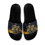 West Coast Eagles Slide Sandals Urban Graffiti Street Art - Bold Abstract Spray Paint