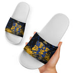 West Coast Eagles Slide Sandals Urban Graffiti Street Art - Bold Abstract Spray Paint