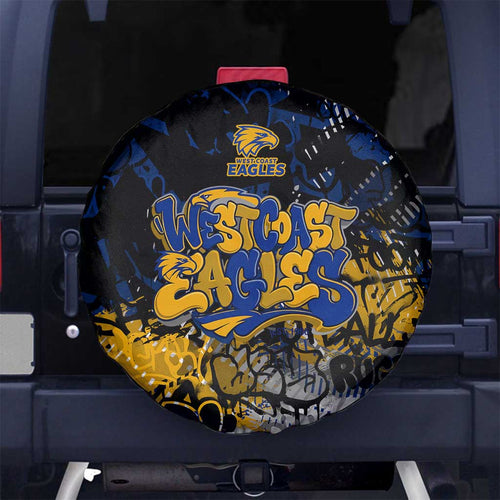 West Coast Eagles Spare Tire Cover Urban Graffiti Street Art - Bold Abstract Spray Paint