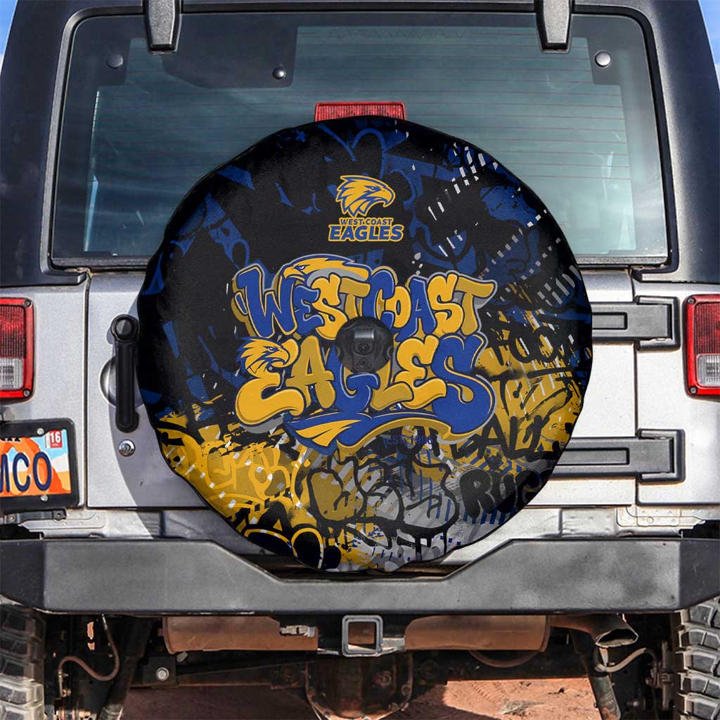West Coast Eagles Spare Tire Cover Urban Graffiti Street Art - Bold Abstract Spray Paint
