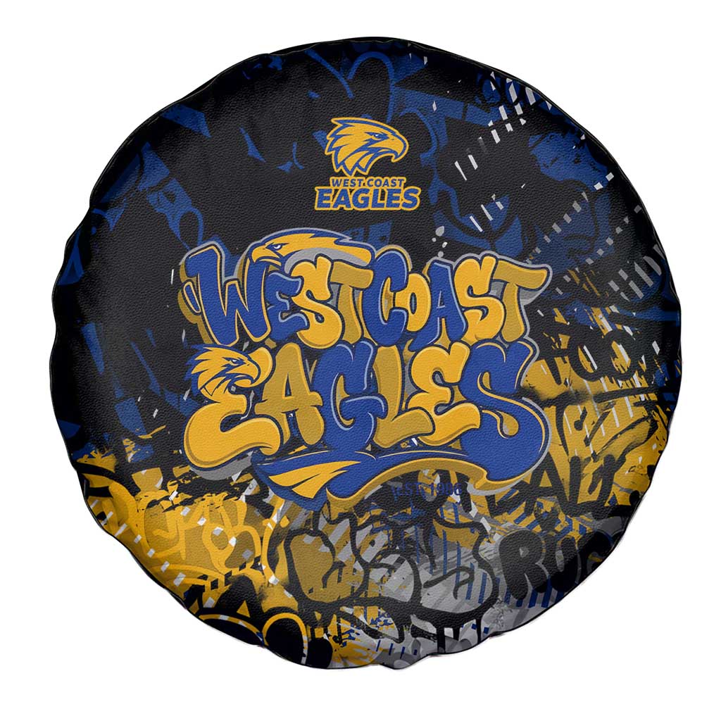 West Coast Eagles Spare Tire Cover Urban Graffiti Street Art - Bold Abstract Spray Paint