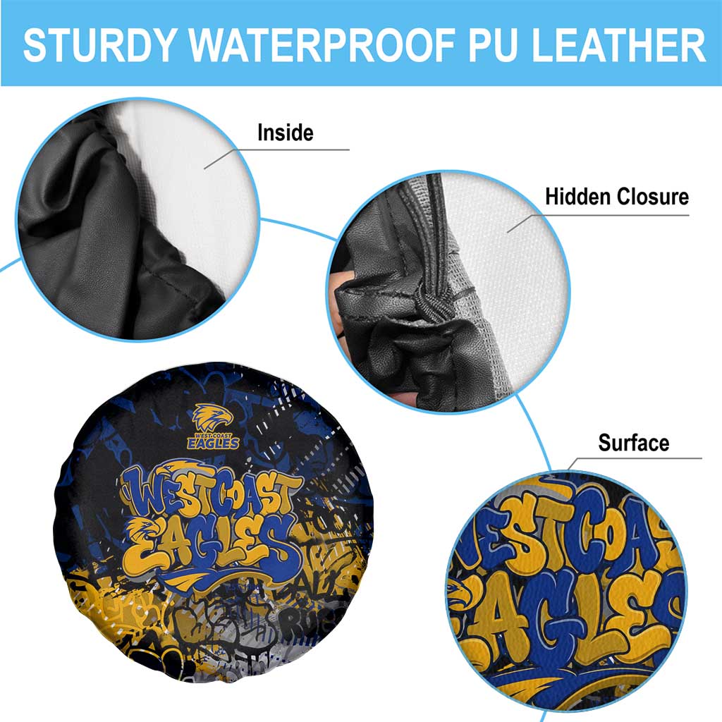 West Coast Eagles Spare Tire Cover Urban Graffiti Street Art - Bold Abstract Spray Paint