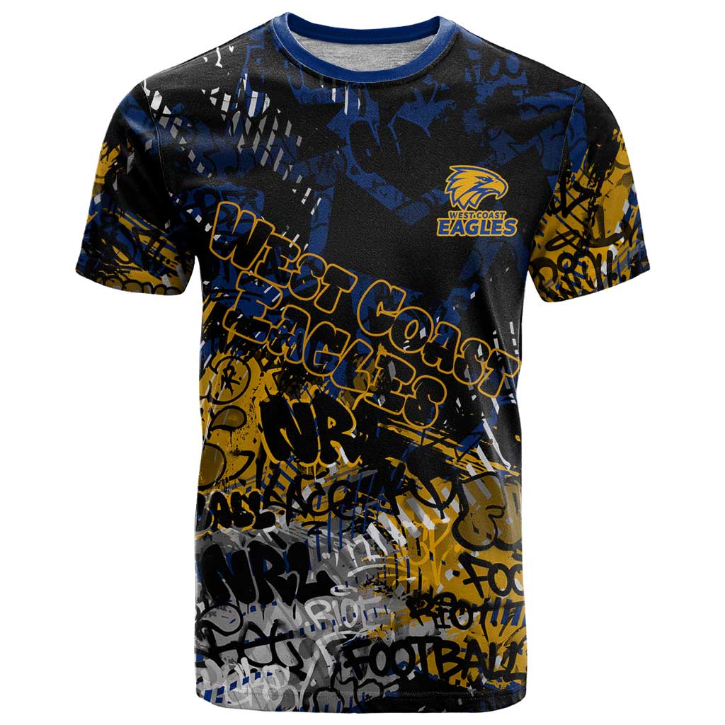 West Coast Eagles T Shirt Urban Graffiti Street Art - Bold Abstract Spray Paint