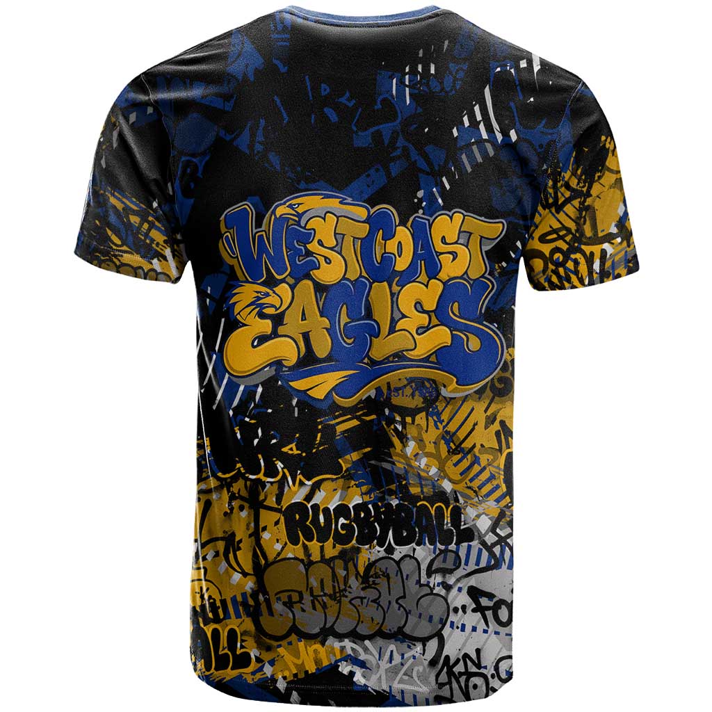 West Coast Eagles T Shirt Urban Graffiti Street Art - Bold Abstract Spray Paint