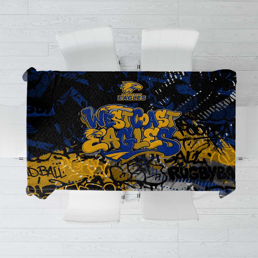 West Coast Eagles Tablecloth Urban Graffiti Street Art - Bold Abstract Spray Paint