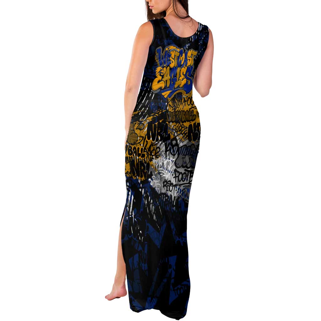 West Coast Eagles Tank Maxi Dress Urban Graffiti Street Art - Bold Abstract Spray Paint