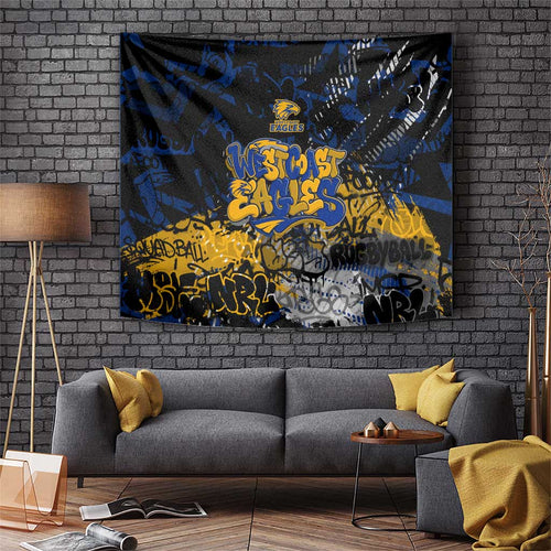 West Coast Eagles Tapestry Urban Graffiti Street Art - Bold Abstract Spray Paint