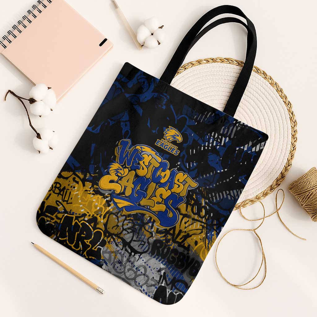 West Coast Eagles Tote Bag Urban Graffiti Street Art - Bold Abstract Spray Paint