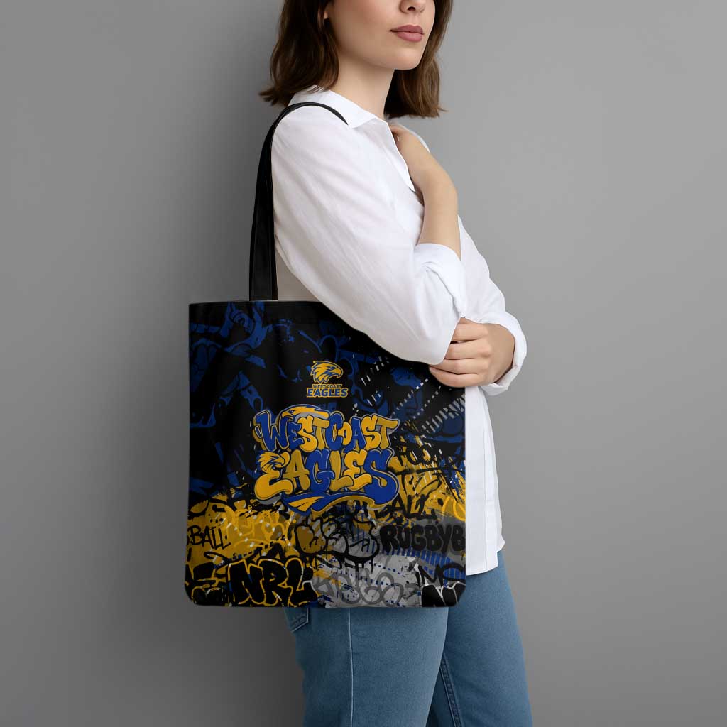 West Coast Eagles Tote Bag Urban Graffiti Street Art - Bold Abstract Spray Paint