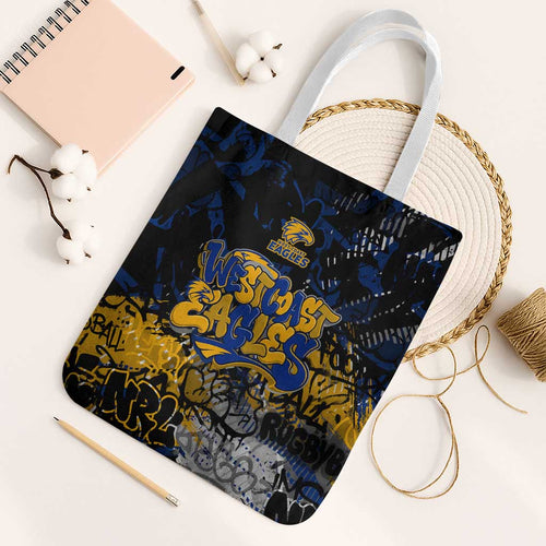 West Coast Eagles Tote Bag Urban Graffiti Street Art - Bold Abstract Spray Paint