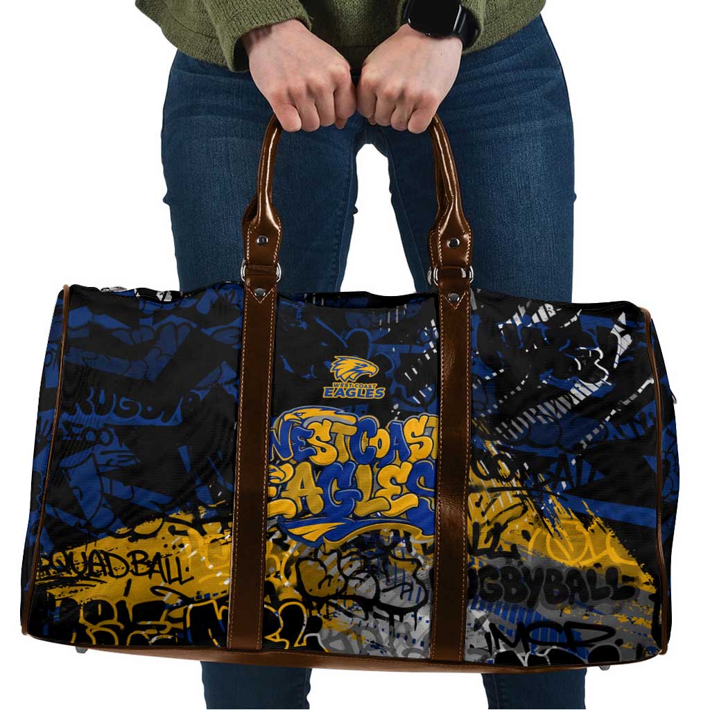 West Coast Eagles Travel Bag Urban Graffiti Street Art - Bold Abstract Spray Paint