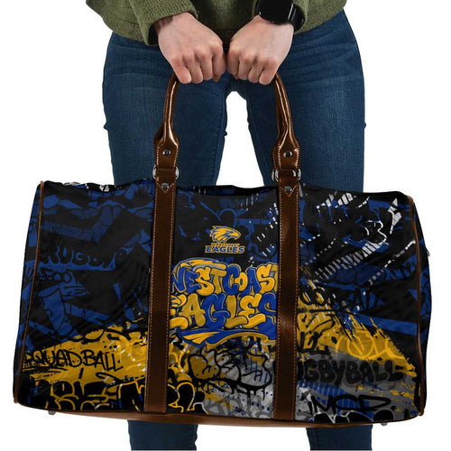 West Coast Eagles Travel Bag Urban Graffiti Street Art - Bold Abstract Spray Paint