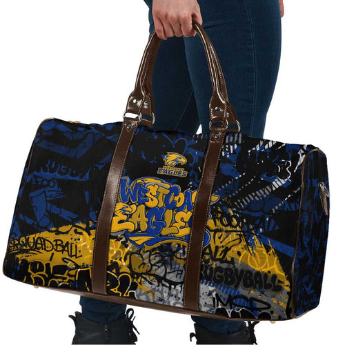 West Coast Eagles Travel Bag Urban Graffiti Street Art - Bold Abstract Spray Paint