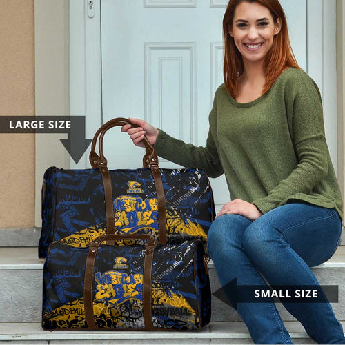 West Coast Eagles Travel Bag Urban Graffiti Street Art - Bold Abstract Spray Paint