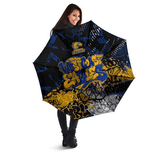 West Coast Eagles Umbrella Urban Graffiti Street Art - Bold Abstract Spray Paint
