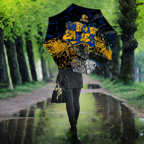 West Coast Eagles Umbrella Urban Graffiti Street Art - Bold Abstract Spray Paint
