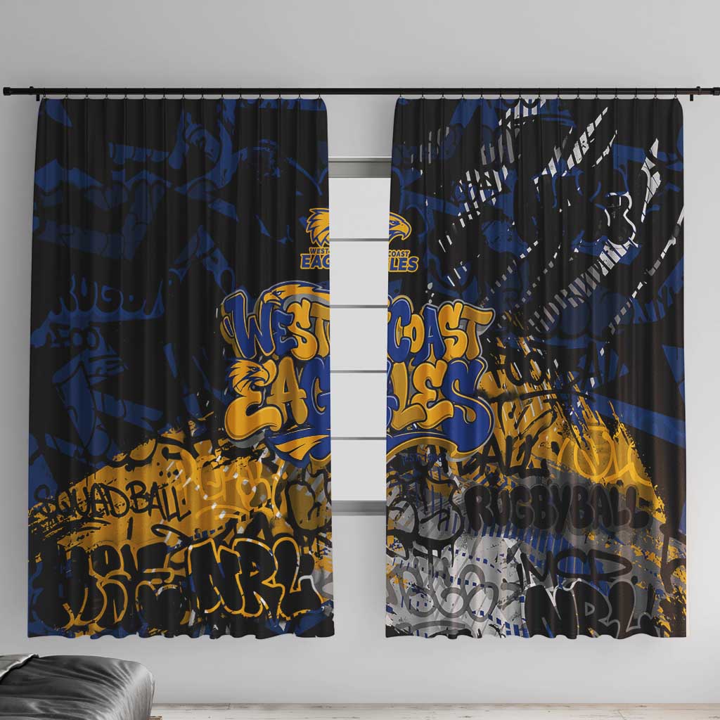 West Coast Eagles Window Curtain Urban Graffiti Street Art - Bold Abstract Spray Paint