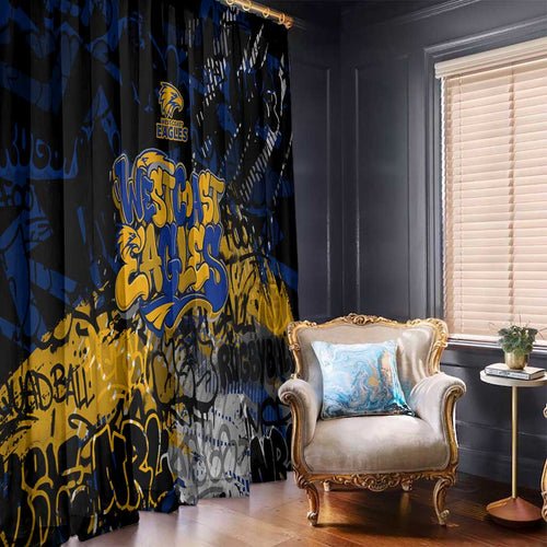 West Coast Eagles Window Curtain Urban Graffiti Street Art - Bold Abstract Spray Paint