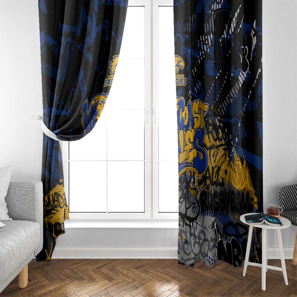 West Coast Eagles Window Curtain Urban Graffiti Street Art - Bold Abstract Spray Paint