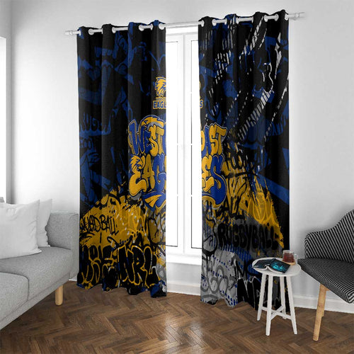 West Coast Eagles Window Curtain Urban Graffiti Street Art - Bold Abstract Spray Paint