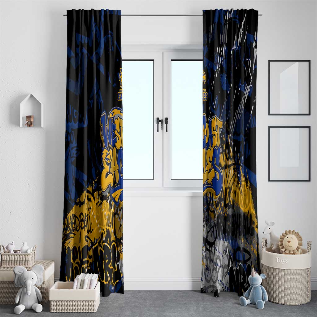 West Coast Eagles Window Curtain Urban Graffiti Street Art - Bold Abstract Spray Paint