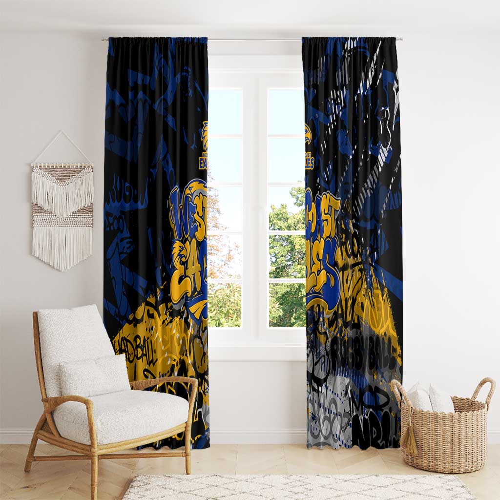 West Coast Eagles Window Curtain Urban Graffiti Street Art - Bold Abstract Spray Paint
