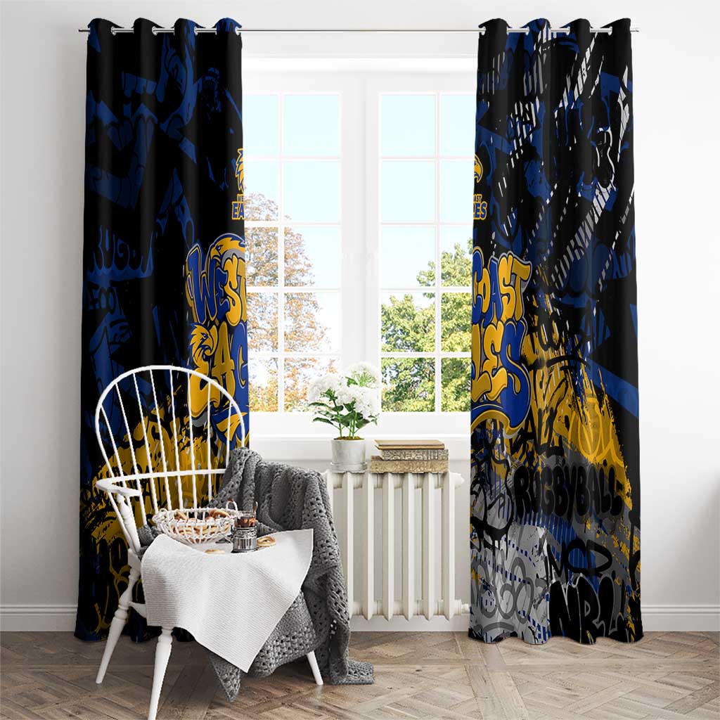 West Coast Eagles Window Curtain Urban Graffiti Street Art - Bold Abstract Spray Paint