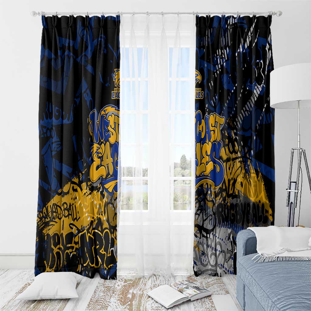 West Coast Eagles Window Curtain Urban Graffiti Street Art - Bold Abstract Spray Paint