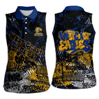 West Coast Eagles Women Sleeveless Polo Shirt Urban Graffiti Street Art - Bold Abstract Spray Paint