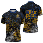 West Coast Eagles Zipper Polo Shirt Urban Graffiti Street Art - Bold Abstract Spray Paint