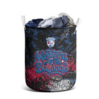 Western Bulldogs Laundry Basket Urban Graffiti Street Art - Bold Abstract Spray Paint