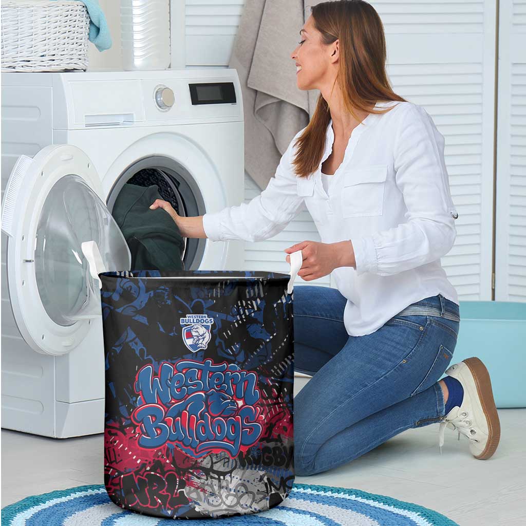Western Bulldogs Laundry Basket Urban Graffiti Street Art - Bold Abstract Spray Paint