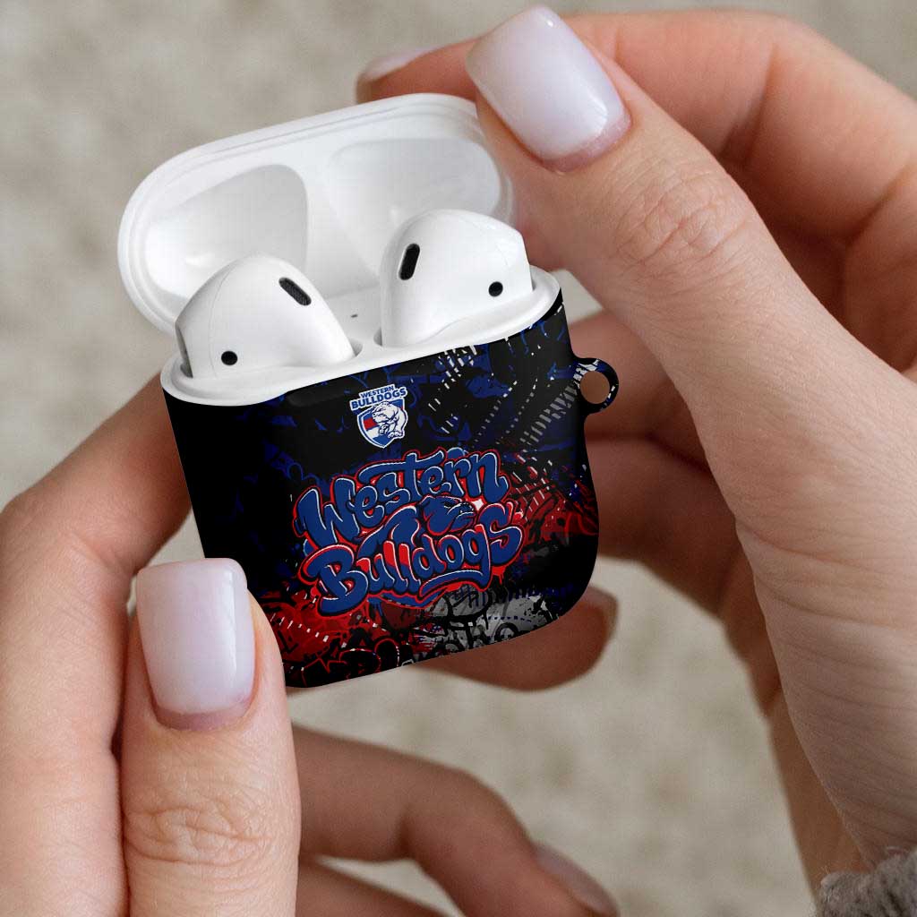 Western Bulldogs AirPods Case Urban Graffiti Street Art - Bold Abstract Spray Paint