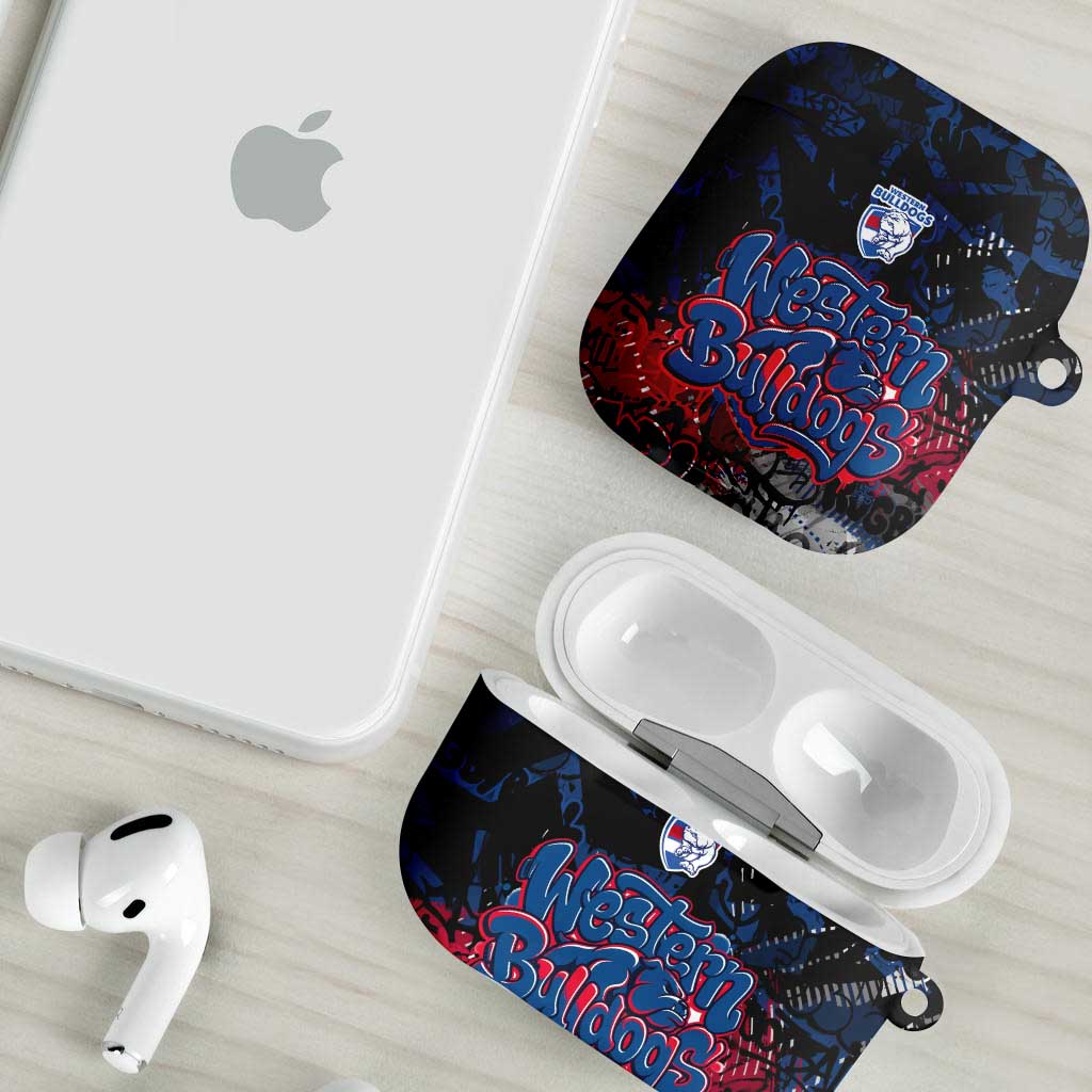 Western Bulldogs AirPods Case Urban Graffiti Street Art - Bold Abstract Spray Paint
