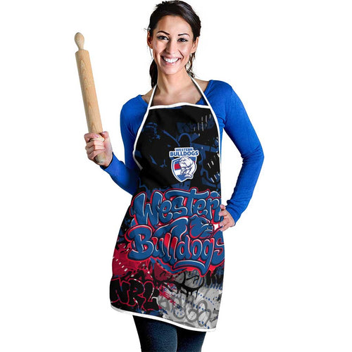Western Bulldogs Apron Urban Graffiti Street Art - Bold Abstract Spray Paint