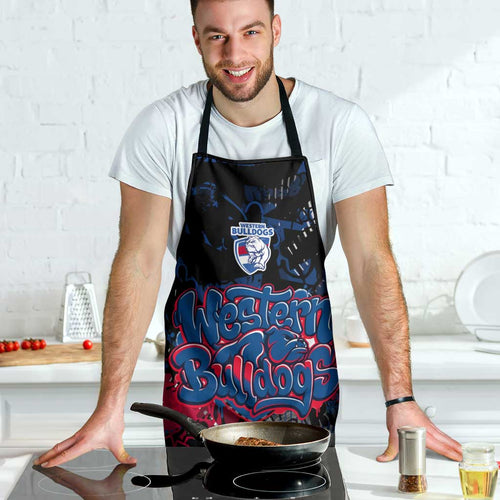 Western Bulldogs Apron Urban Graffiti Street Art - Bold Abstract Spray Paint