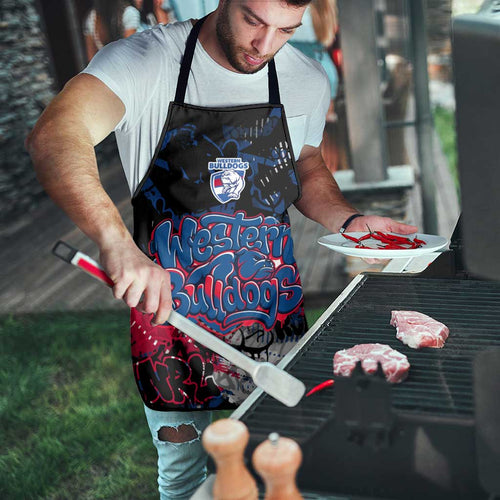 Western Bulldogs Apron Urban Graffiti Street Art - Bold Abstract Spray Paint