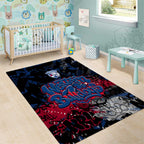 Western Bulldogs Area Rug Urban Graffiti Street Art - Bold Abstract Spray Paint