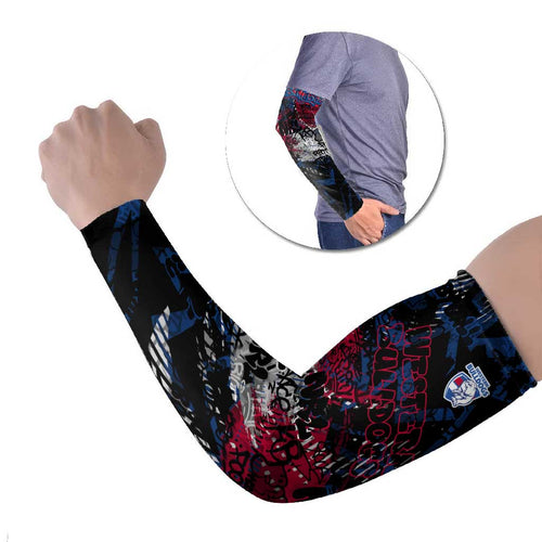 Western Bulldogs Arm Sleeves Urban Graffiti Street Art - Bold Abstract Spray Paint
