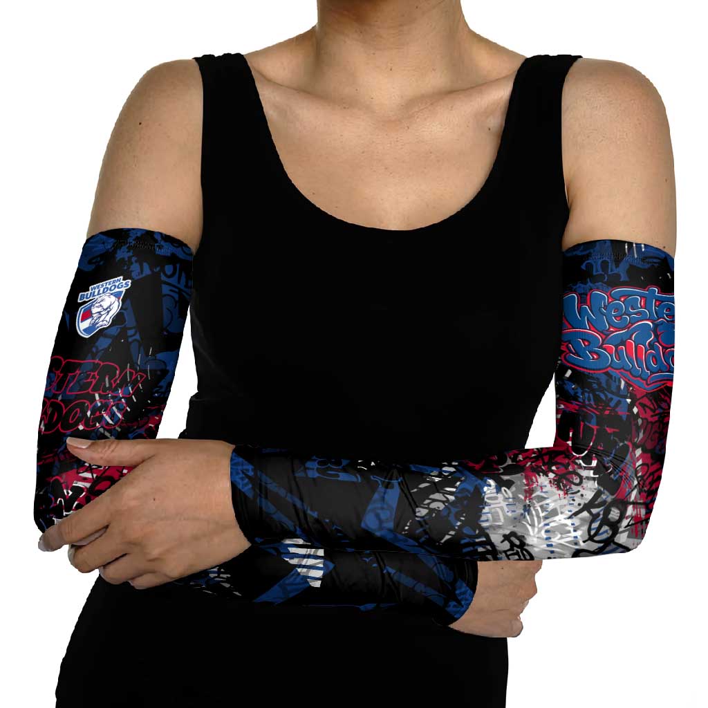Western Bulldogs Arm Sleeves Urban Graffiti Street Art - Bold Abstract Spray Paint
