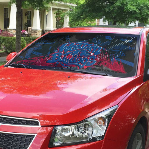 Western Bulldogs Auto Sun Shade Urban Graffiti Street Art - Bold Abstract Spray Paint