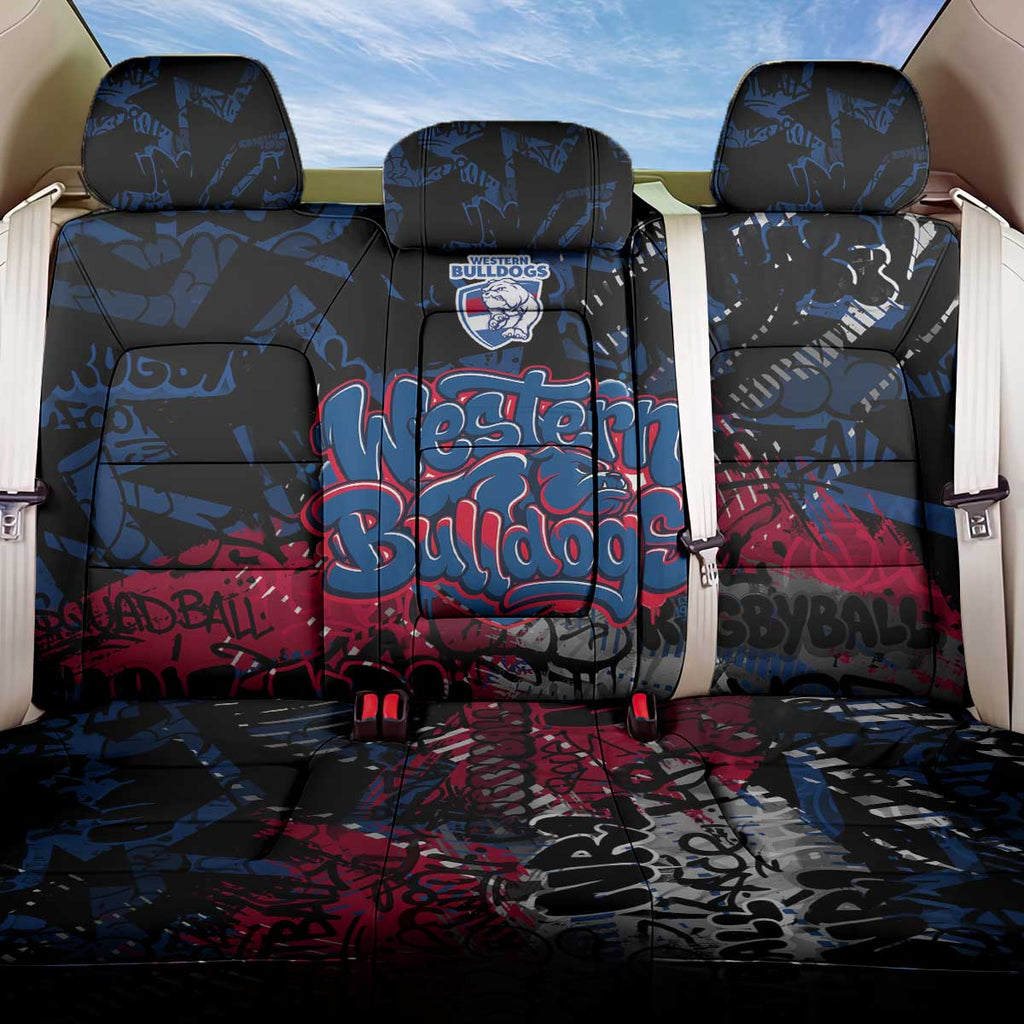 Western Bulldogs Back Car Seat Cover Urban Graffiti Street Art - Bold Abstract Spray Paint