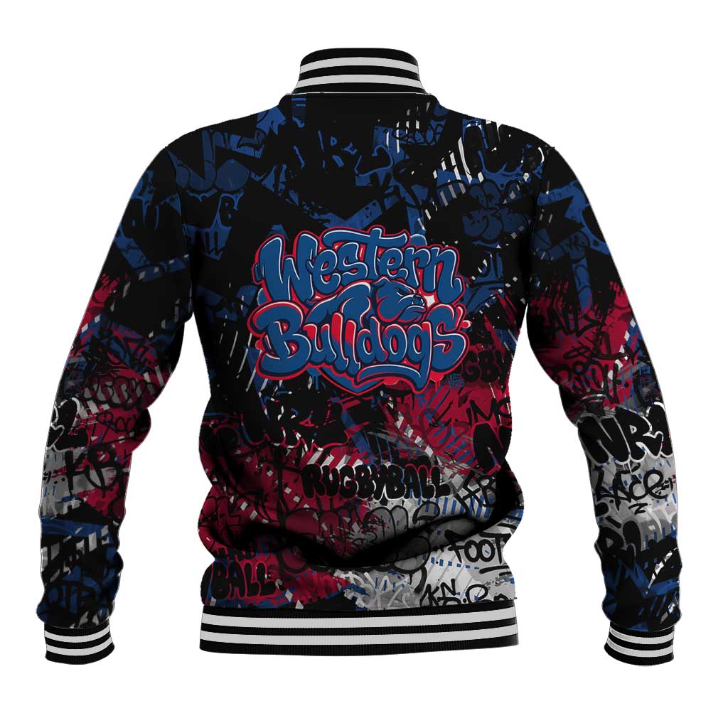 Western Bulldogs Baseball Jacket Urban Graffiti Street Art - Bold Abstract Spray Paint