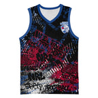 Western Bulldogs Basketball Jersey Urban Graffiti Street Art - Bold Abstract Spray Paint