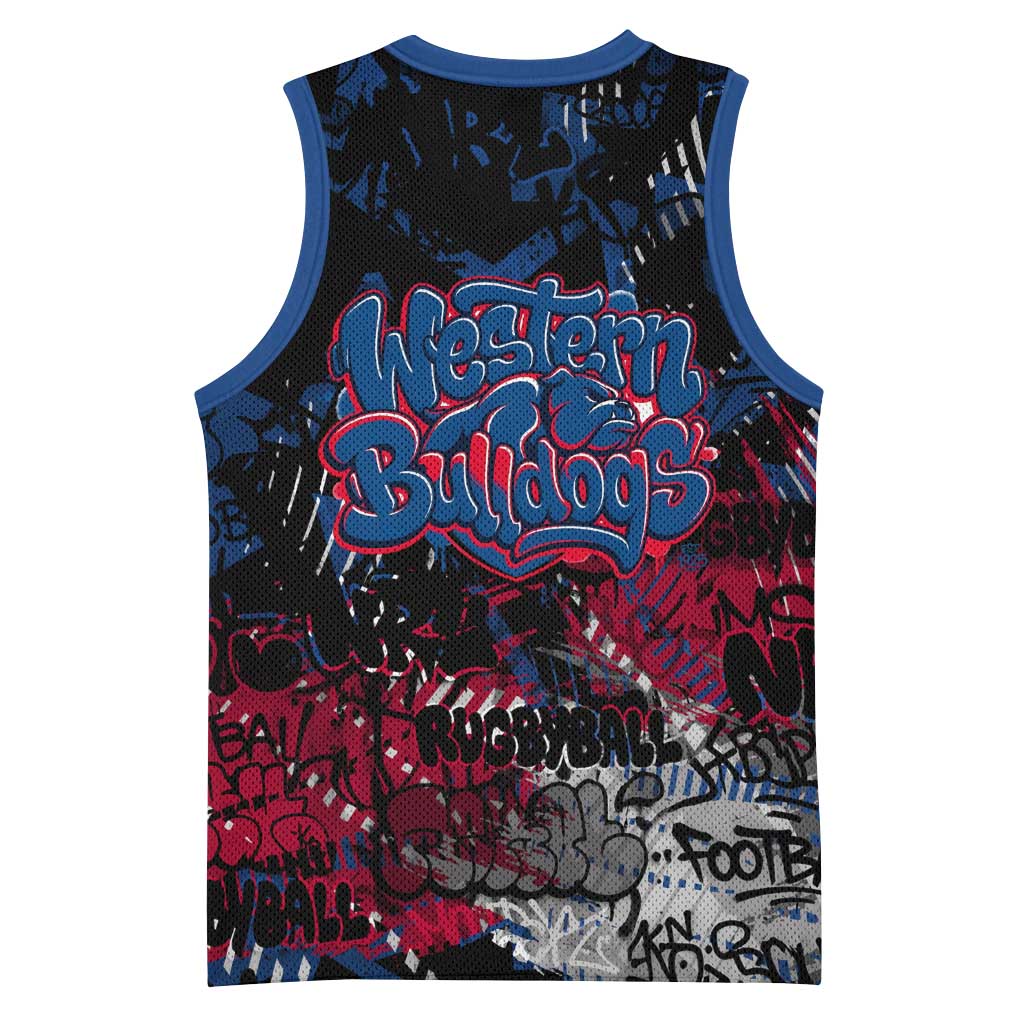 Western Bulldogs Basketball Jersey Urban Graffiti Street Art - Bold Abstract Spray Paint