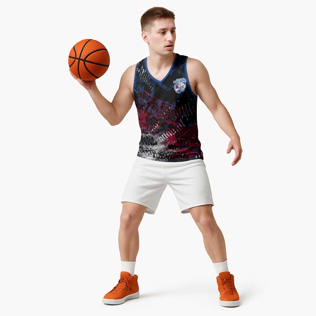 Western Bulldogs Basketball Jersey Urban Graffiti Street Art - Bold Abstract Spray Paint