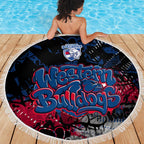 Western Bulldogs Beach Blanket Urban Graffiti Street Art - Bold Abstract Spray Paint