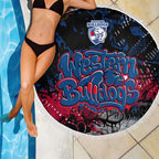 Western Bulldogs Beach Blanket Urban Graffiti Street Art - Bold Abstract Spray Paint