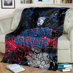 Western Bulldogs Blanket Urban Graffiti Street Art - Bold Abstract Spray Paint